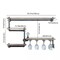 Industrial Wine Racks with 4 Stem Glass Holder Wall Mounted Rustic Metal Shelf